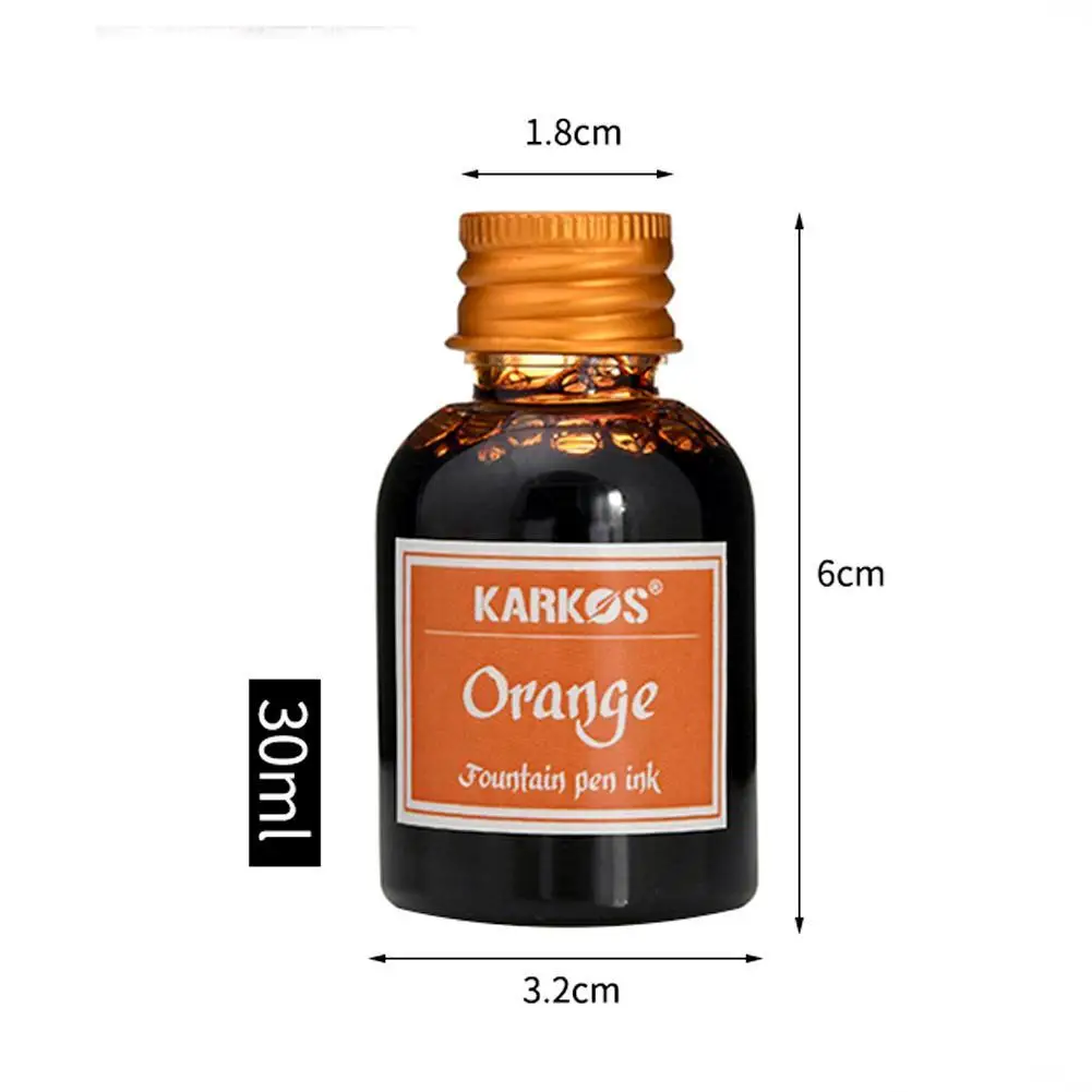 30ml 순수 다채로운 만년필 잉크 범용 리필 막힘 없음 부드러운 쓰기 잉크 편지지 학교 사무실 일일 쓰기 ?