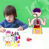 Montessori Body Parts Set Felt Board Stories Teaching Book for Toddlers Sensory Toy Preschool Teaching Story Travel Board 4