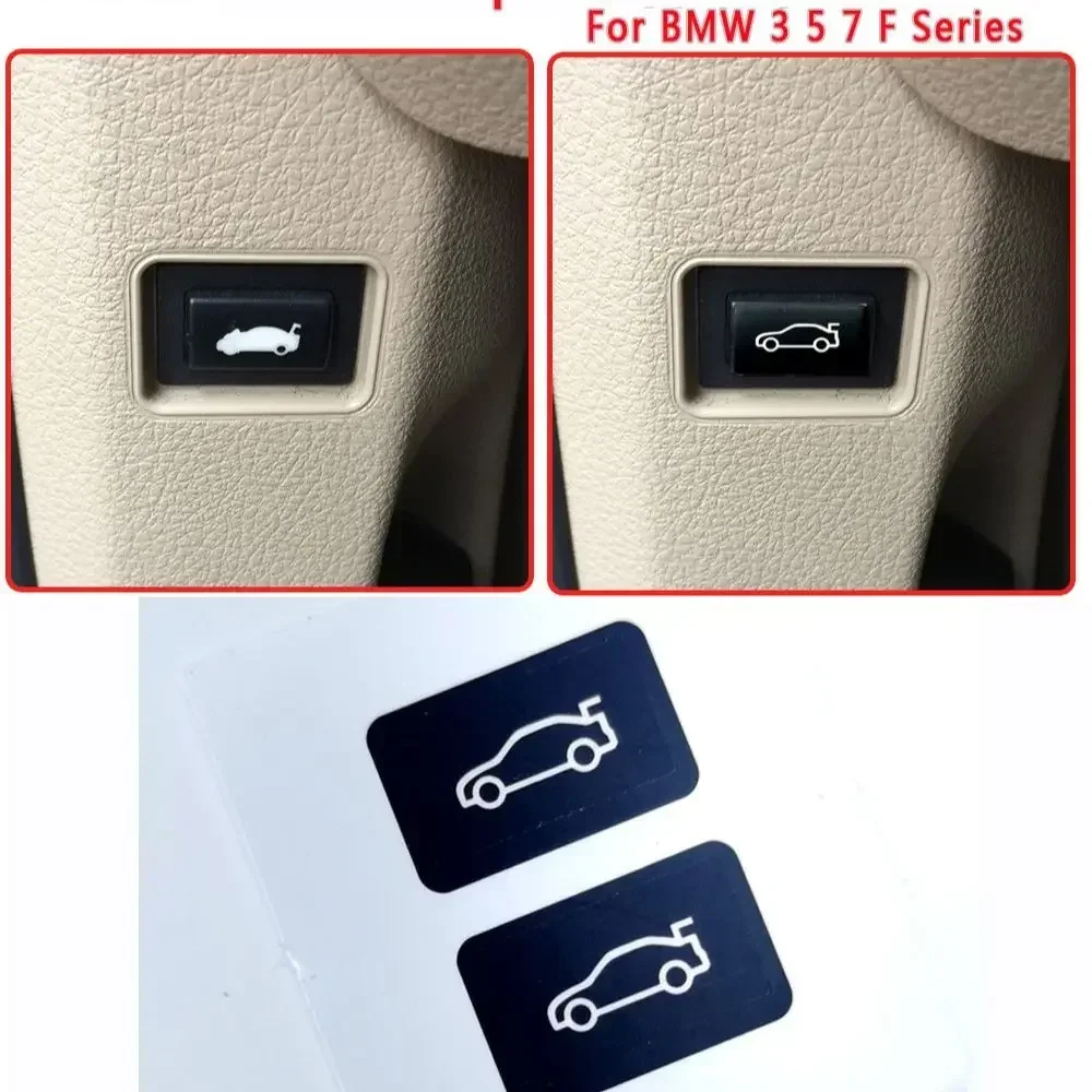 자동차 트렁크 부트 단추 테일게이트 리어 부트 스위치 커버 수리 스티커, BMW 3 5 7 F 시리즈 F20 F30 F35 F10 F11 F01 F02