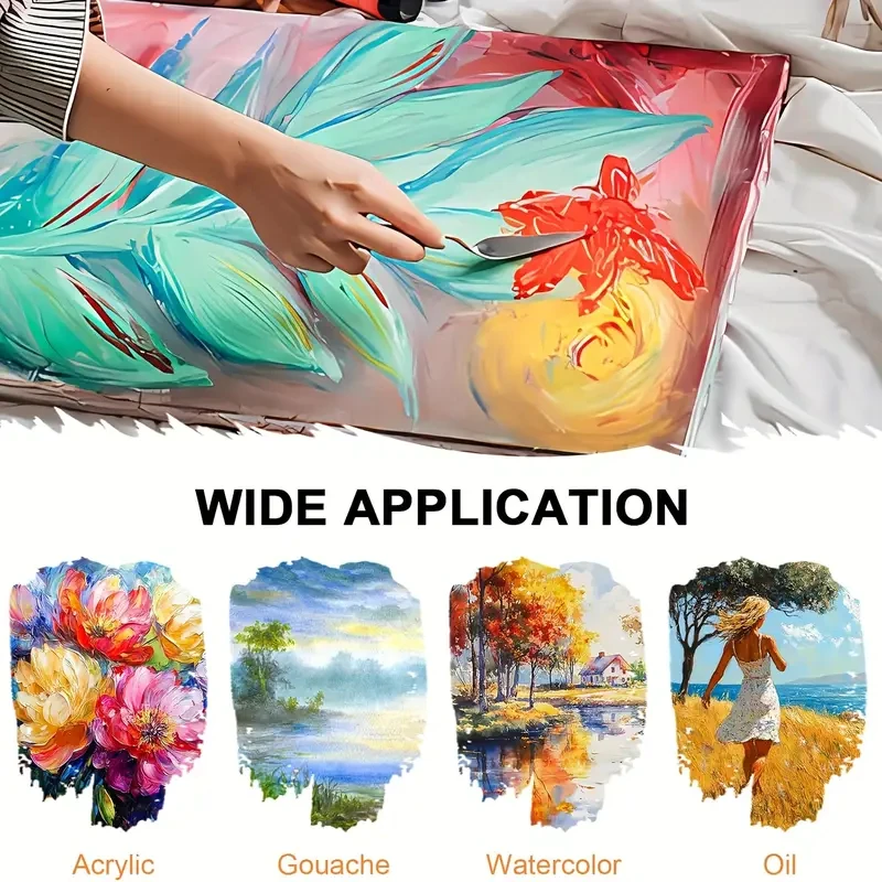 팔레트 나이프 및 천 롤이 포함된 36PCS 전문가용 페인트 브러시 세트, 아크릴/유화/수채화/구아슈용 나무 색상 브러시