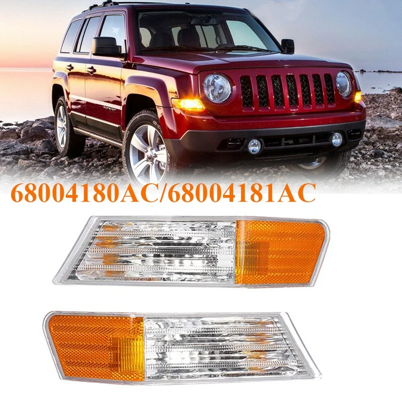 Front LED Fog Lights Lamps Turn Signal Light for Jeep Patriot 2007 2014