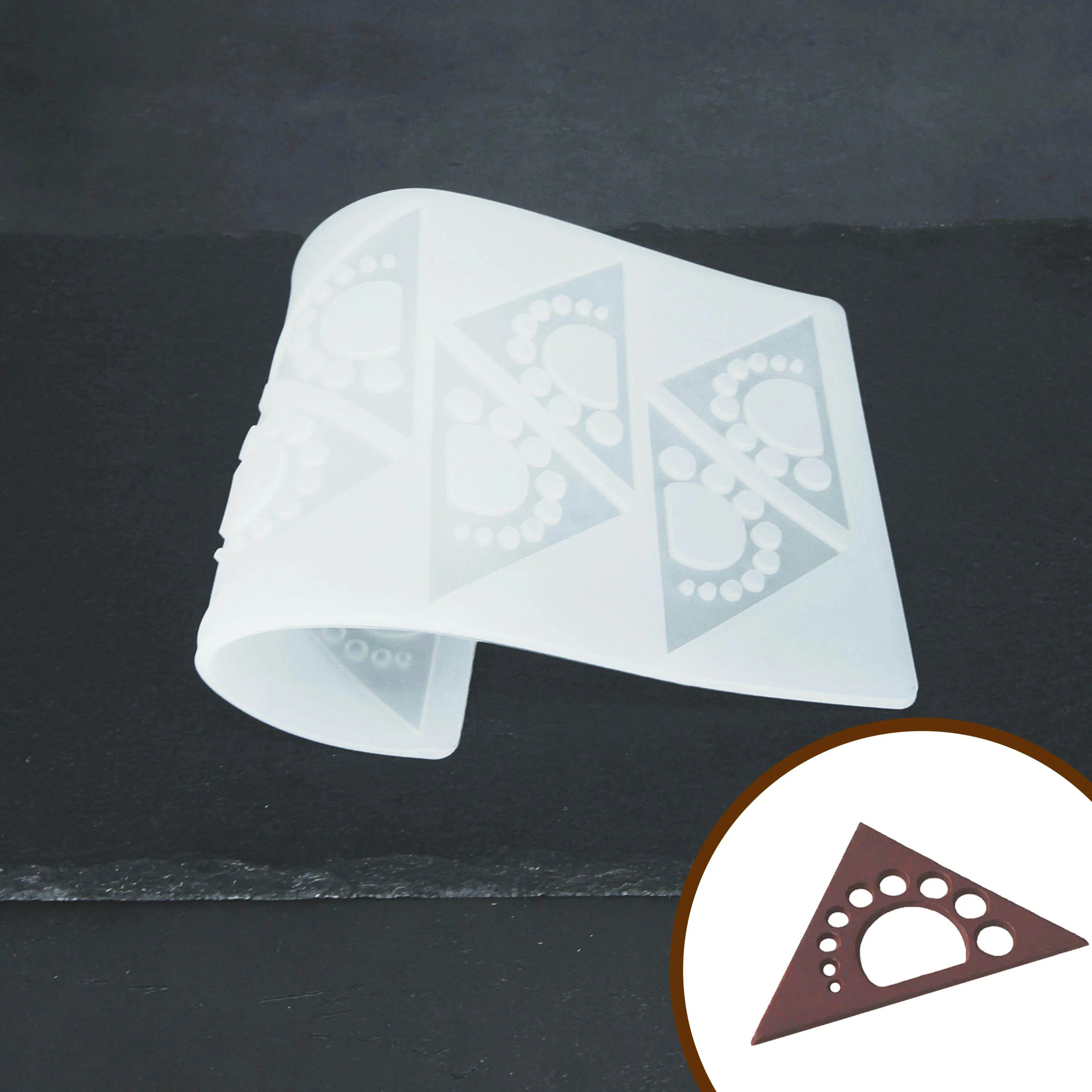 

Round hole triangle shape Baking Silicone Mould Transfer Sheet Mould Chocolate Insert Baking Stencil Candy Fondant Mold
