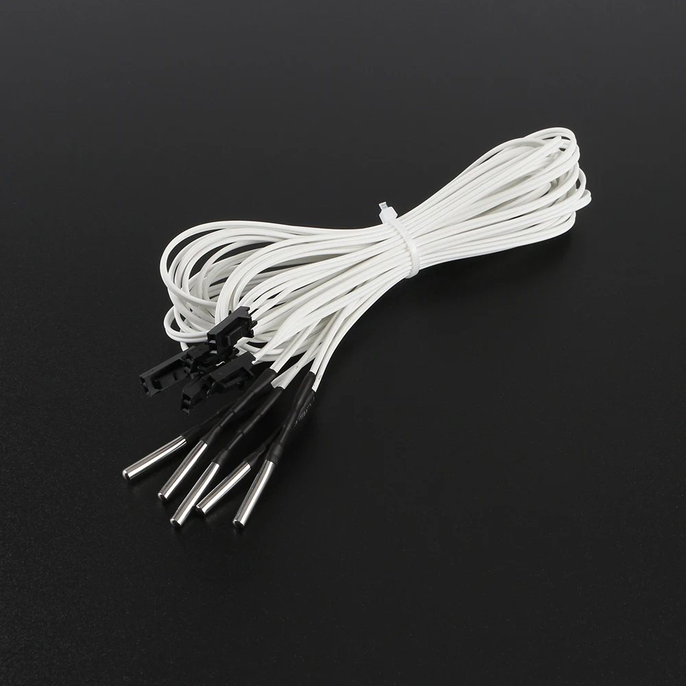 Toaiot HT-NTC100K Thermistor Temperature Sensor Length 1M 350 Degrees For Prusa i3 MK2S/MK3/MK3S Hotend Extruder 3D Printer Part