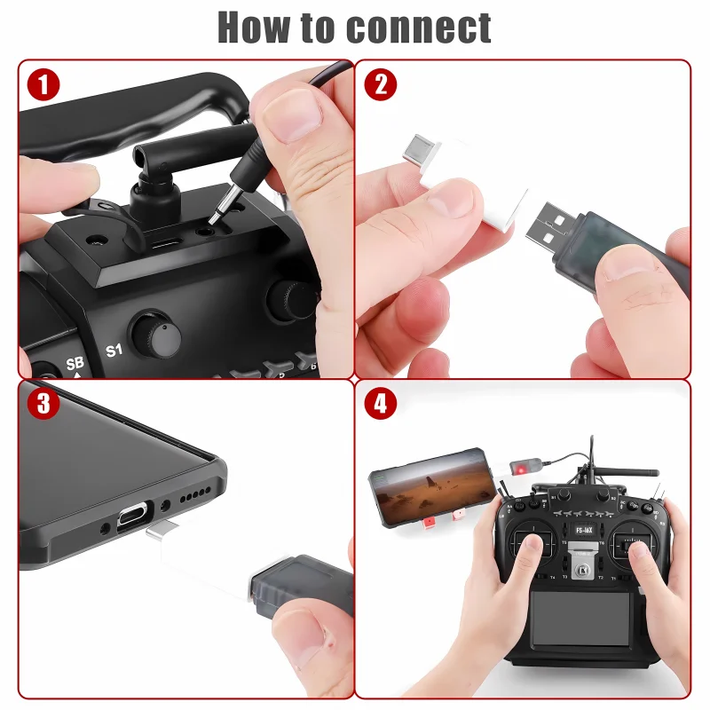 Flysky USB Simulator Cable - Connect FS-i6/i10/T6 Controllers To Flight Sim Software