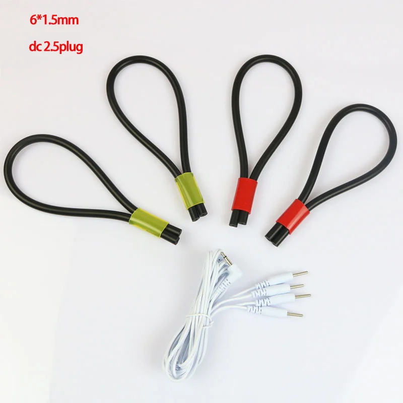 

6mm OD 1.5mm ID E-Stim DIY Adjustable Conductive Cock Rings Monopolar Electrosex Penis Ring Rubber Tube Electrodes Sex Toys