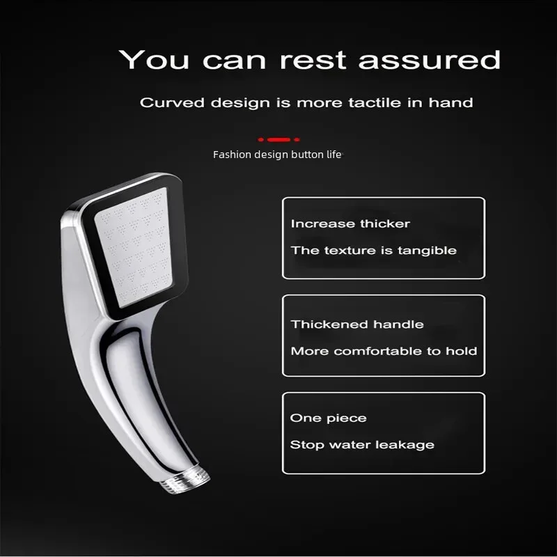 Shower Head 300 Holes High Pressure Rainfall Water Saving Flow Chrome ABS Sprayer Nozzle Square Bathroom Accessories