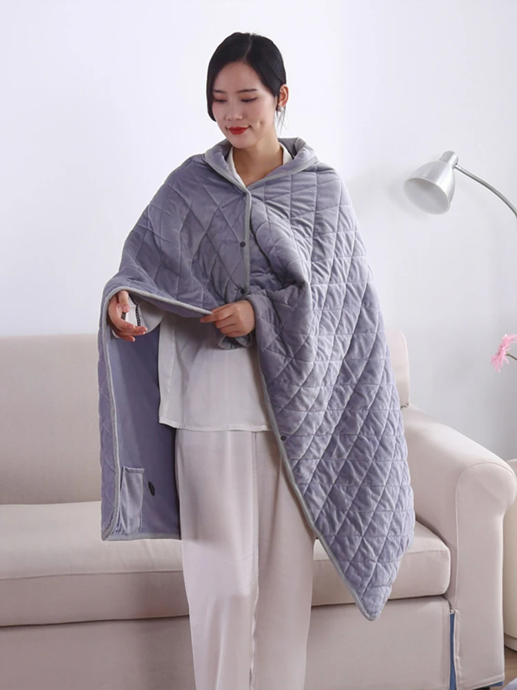 Wearable USB Electric Blanket Heating Blanket with Timing Function 3 Gear Adjustment Wearable USB Electric Blanket Heated Shawl 5