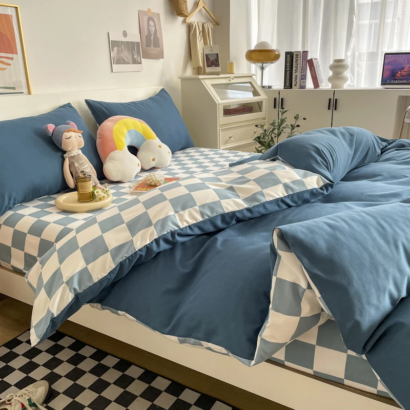 Bedding Set Duvet Cover Bed Sheet Linens Sleeping Set Double Bedroom