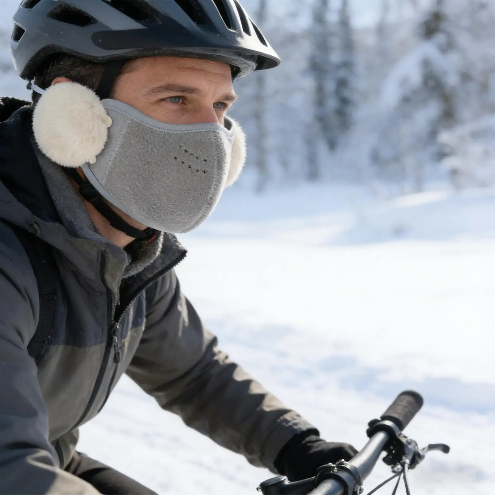 얼굴 입 커버 귀 덮개가 있는 두꺼운 보온 쉴드 스포츠 하이킹 출퇴근 사이클링 여성 겨울 야외 스키용