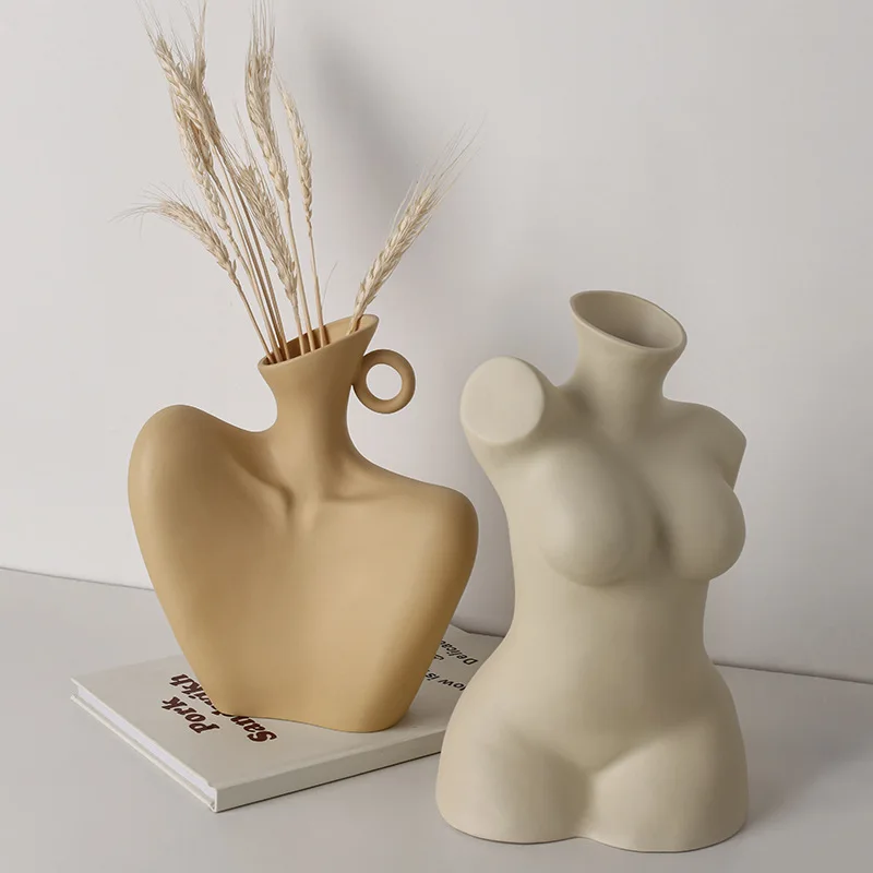 Hot Sale Human Body Vase Ceramic Living Room Porch Home Decoration Art Ornaments Cross-border
