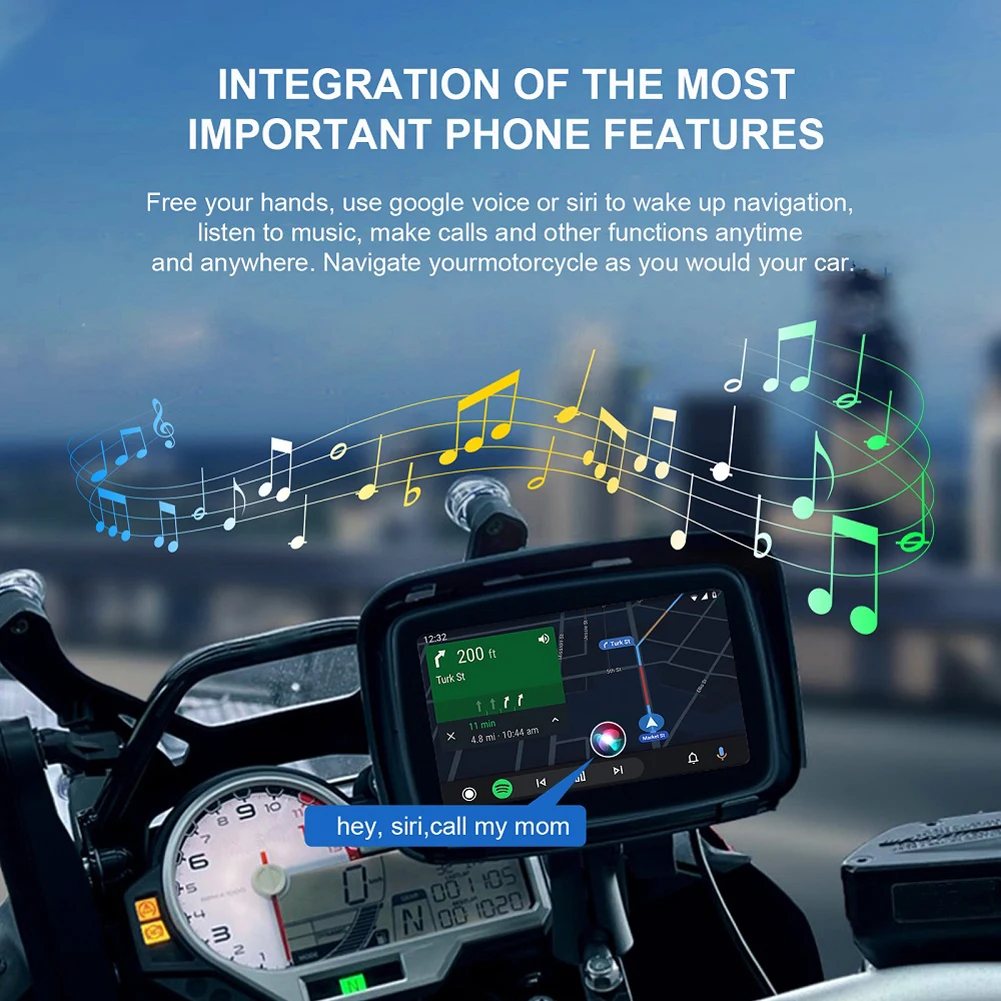 Navigateur Spécial pour Moto, Écran Tactile Portable, Extérieur IPX7,  Étanche, Support Externe CarPlay et Android Auto, 5 Pouces - AliExpress