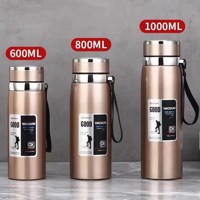 Tasse thermos en acier inoxydable 316, tasse de séparation de thé portable pour l'extérieur, tasse à thé de grande capacité de 1000ml pour voyage en voiture 2