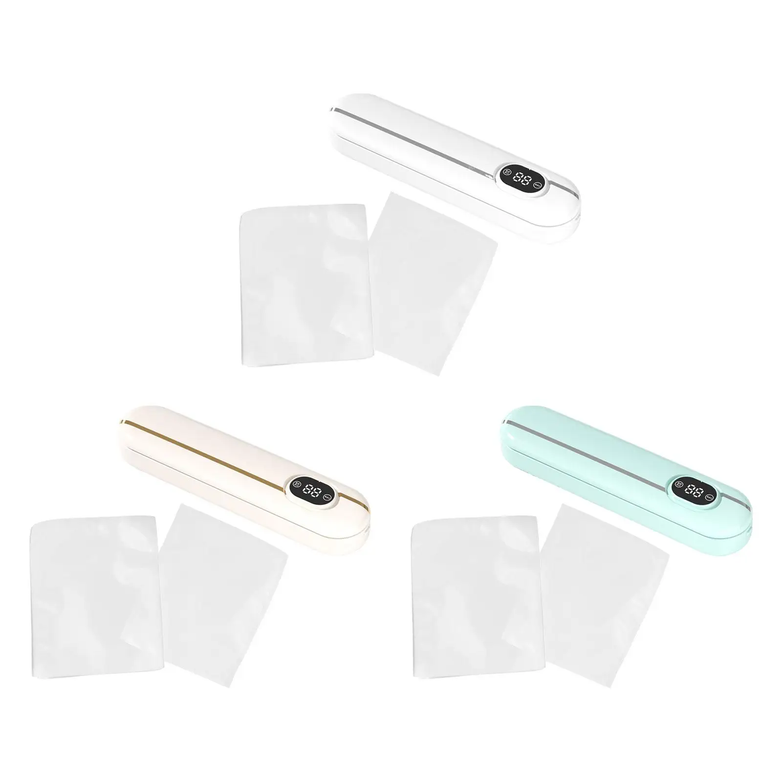 

US Adapter Electric Compact Design One Touch Vacuum Sealer Machine Food Sealer Vacuum Packaging Machine for Kitchen Home Seafood