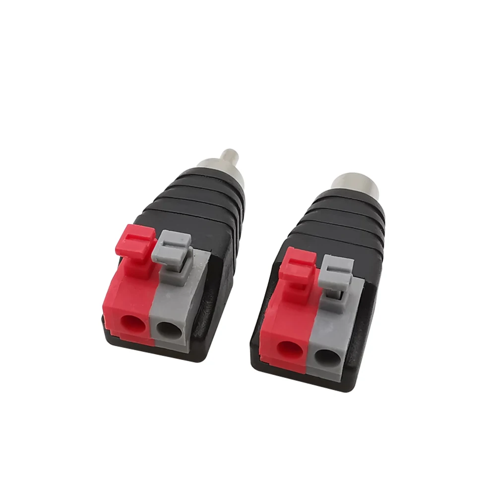 Kit 10 Adattatori RCA Maschio E Femmina - Cavo Per Altoparlanti Con Pressa Terminale - Nessuna Saldatura - Per Audio/Video, CCTV, Luci LED E Progetti Fai Da Te