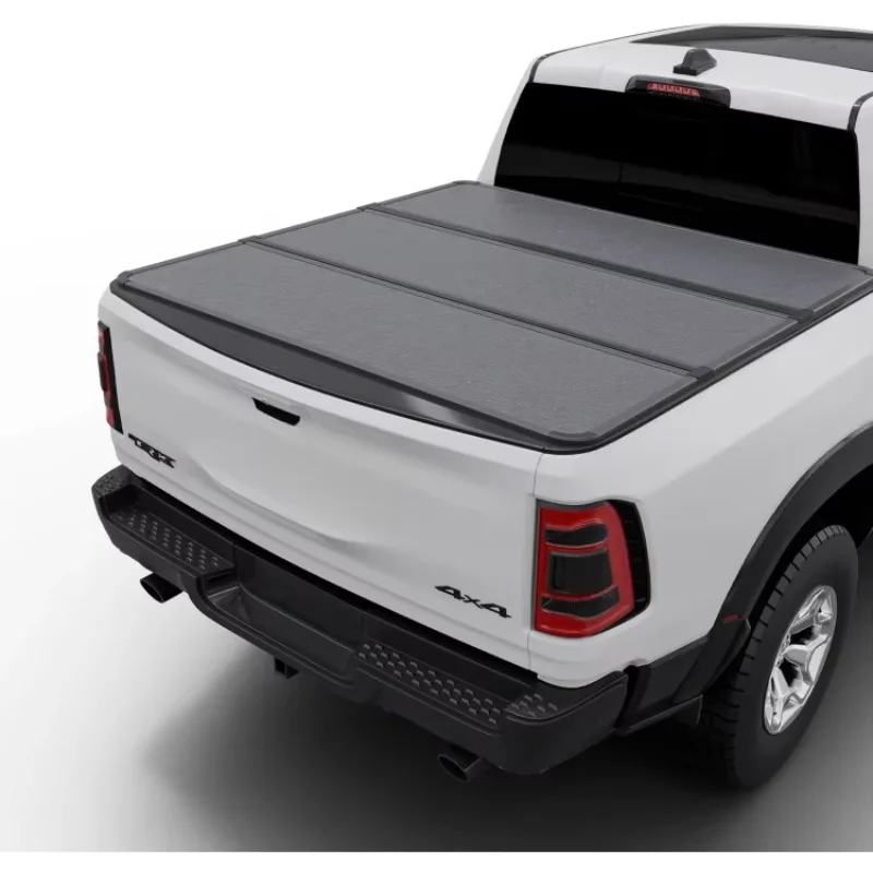 |HTF011|Fits 2009-2025 Dodge Ram 1500 5' 7" Bed Without,Hard Folding Truck Bed Tonneau Cover 2