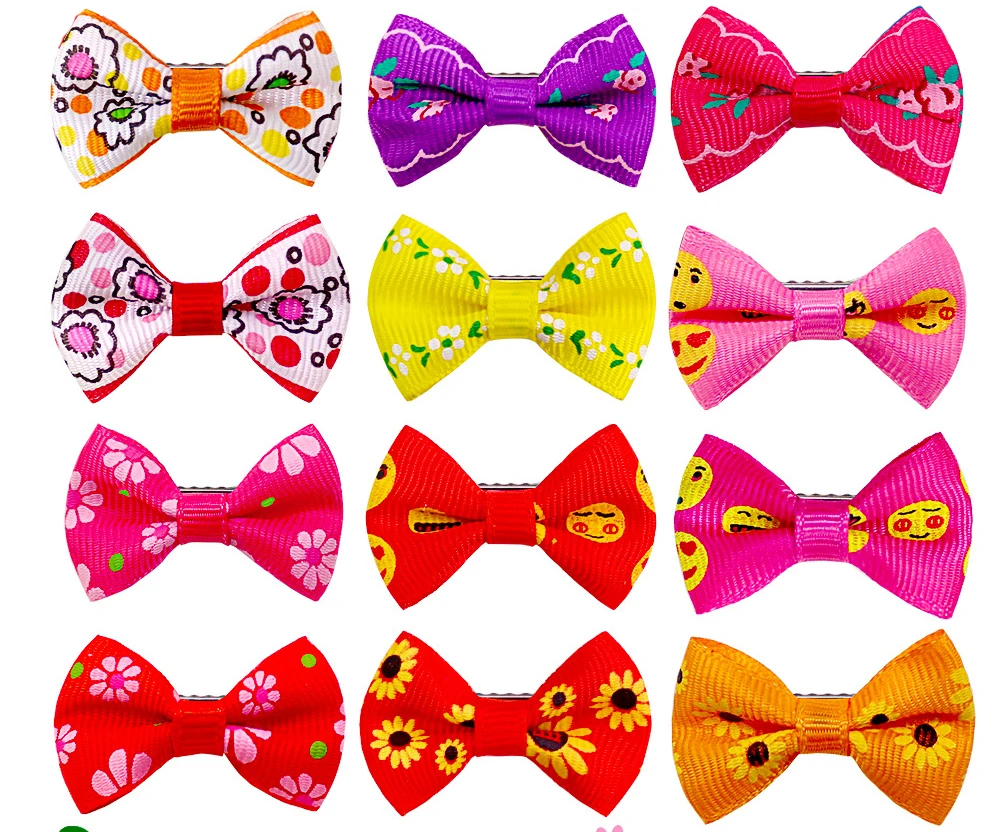 Title 6, Mix colors Dog Bows Hairpin Hair Accessories Pr...