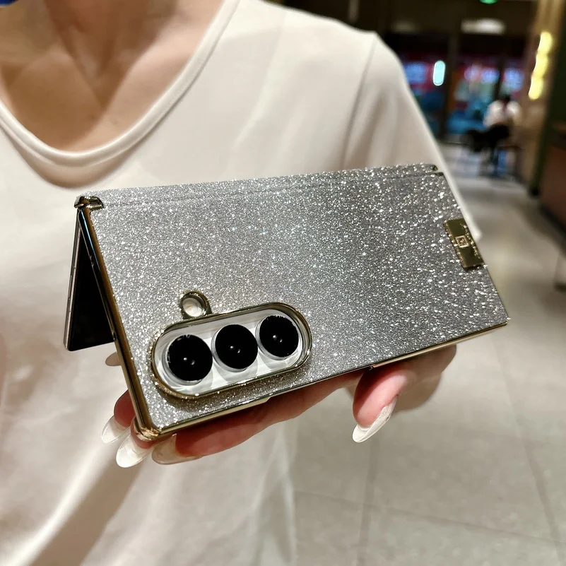 Glitter Gradient Foldable Phone Case For Samsung Galaxy Z Fold_voghion.com