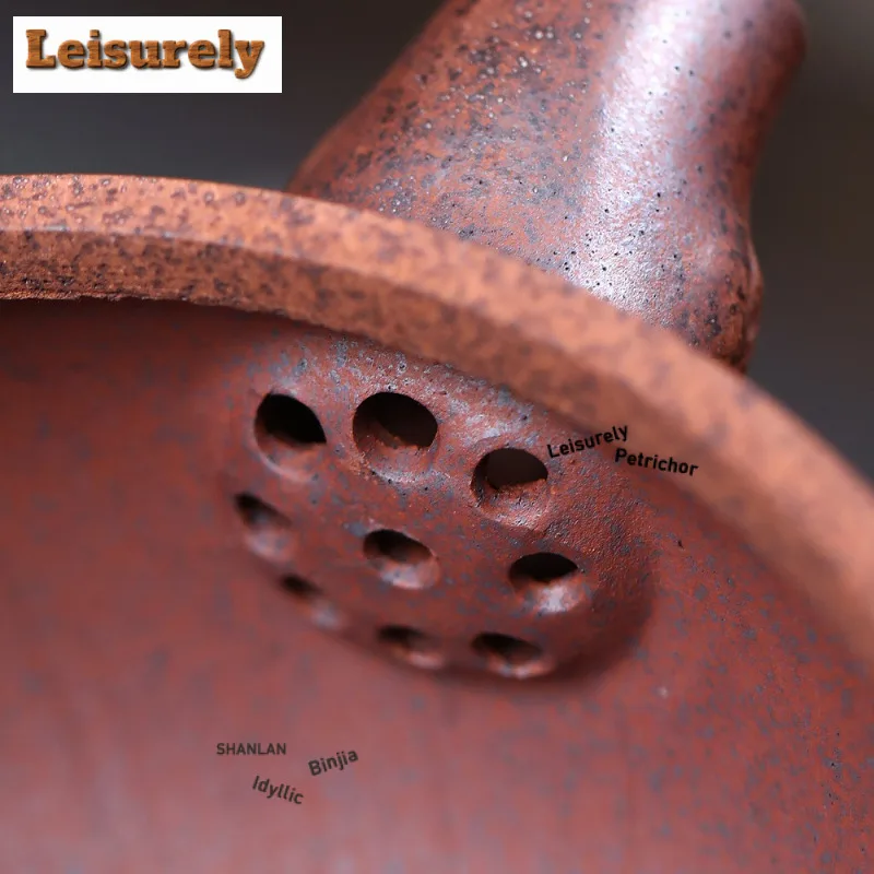 200ml Yixing Purple Clay Teapots Handmade Large Caliber Pot Raw Ore Wood-fired Porcelain Mud Kettle With Filter Zisha Tea Set