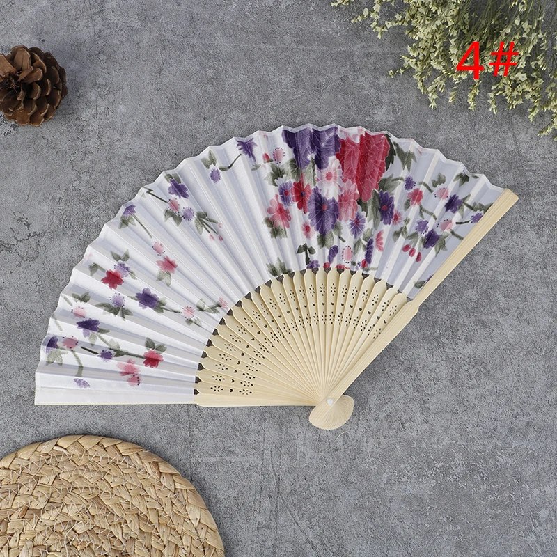 Description Picture 5 of item1PC Original Wooden Hand Flower Bamboo Pocket Fan Decoracion Fiestas Chinese Japanese Folding For Home Decor