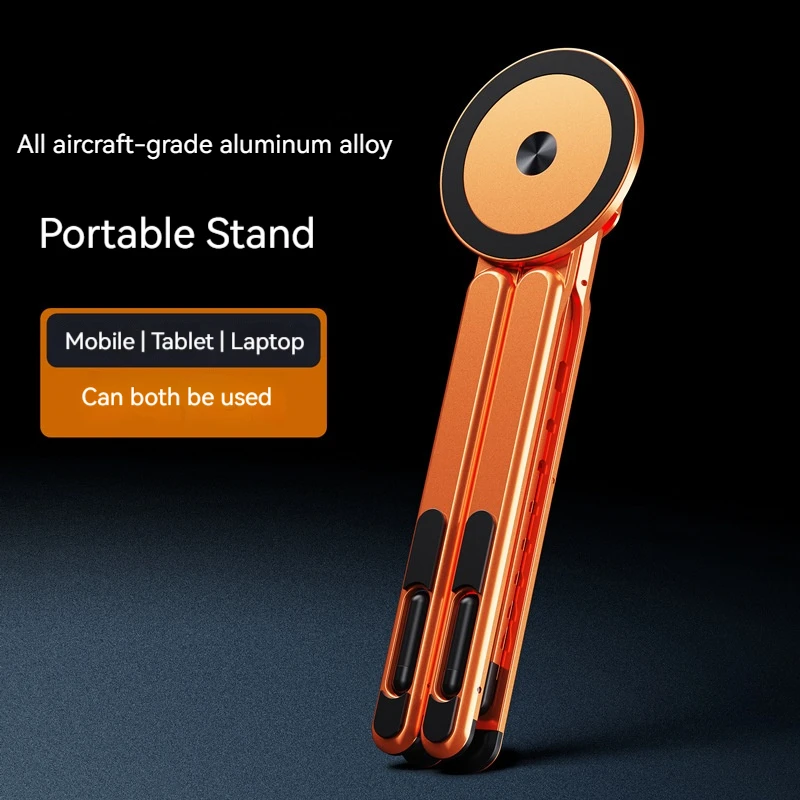Sleek Alloy Magnetic Rotating & Folding Stand, Versatile Portable Holder