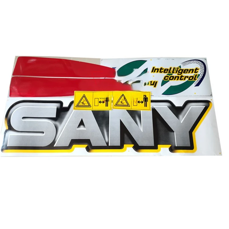 

Автомобильные наклейки для Sany Sy55 60 65 75 85 95-9-10, противовес с логотипом автомобиля, наклейки, аксессуары для экскаватора