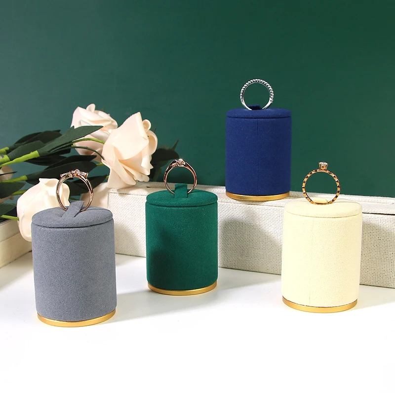 Cylindrical Jewelry Display Props Necklace Pendant Display Stand Rings Earring Storage Rack Store Counter Jewelry Organizer