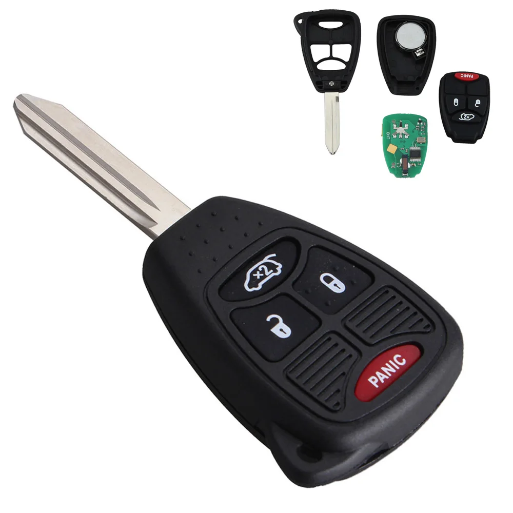 315MHz 3 Buttons Uncut Remote Head Vehicle Auto Key Keyless Entry Combo Transmitter Fob  OHT692427AA Fit for Chrysler / Dodge
