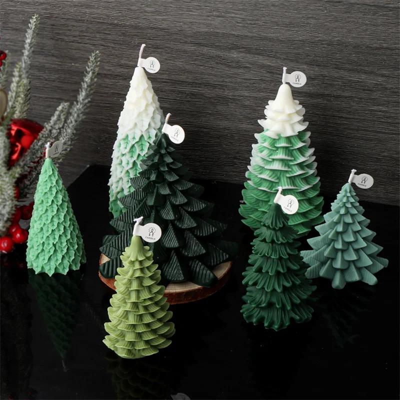 Silicone Pine Tree Mold for DIY 3D Christmas Candle Crafting