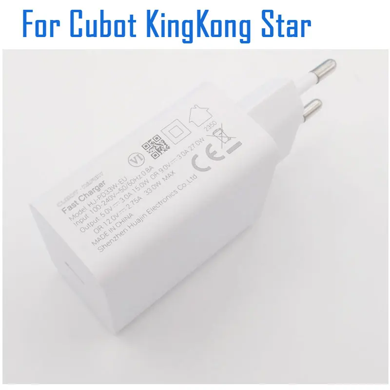 

Новинка, оригинальное быстрое зарядное устройство Cubot KingKong Star с европейской вилкой, 12 В, 33,0 Вт, USB-кабель для передачи данных для смартфонов KingKong Star