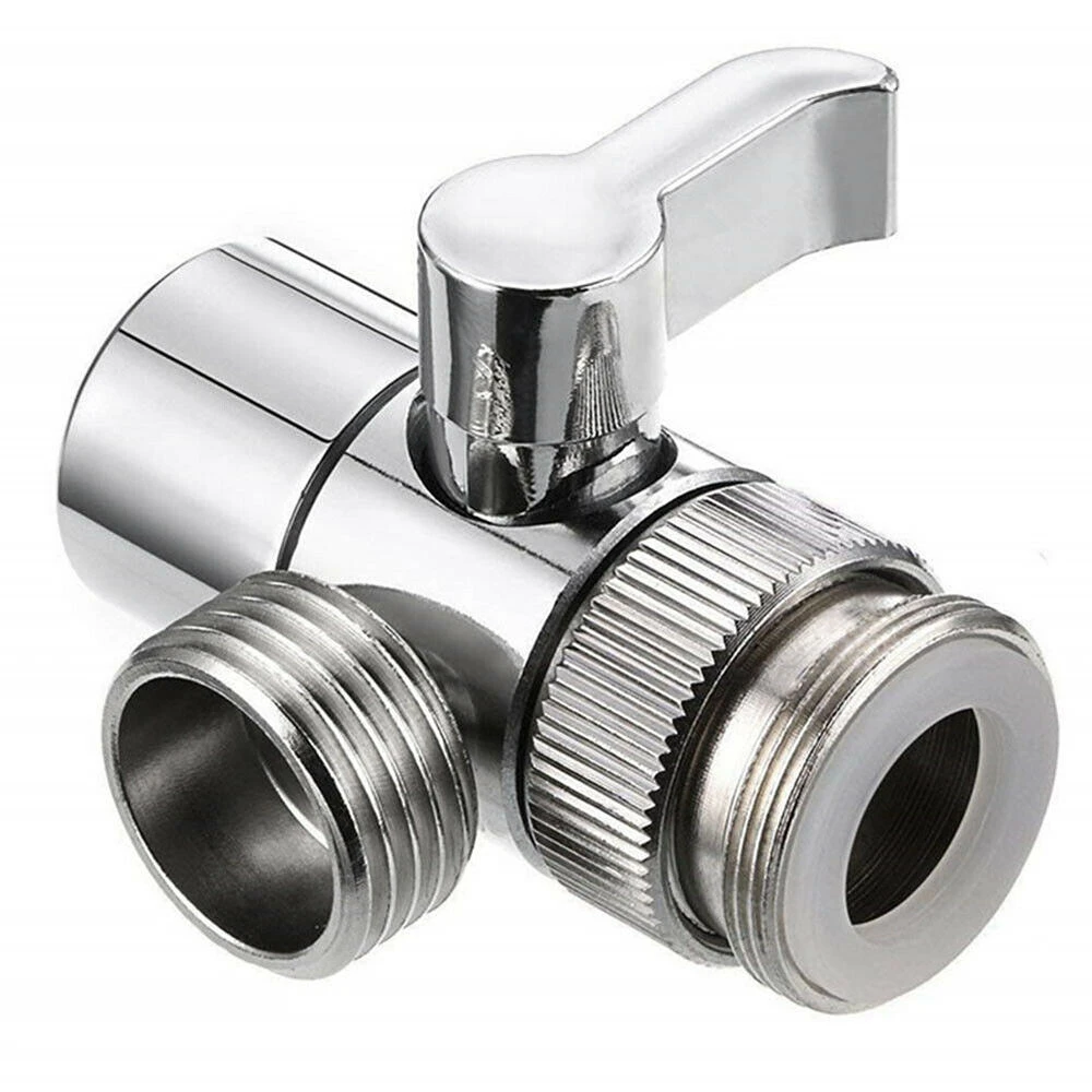 Switch Faucet Adapter 3 Way Tee Connector Shower Head Diverter Valve