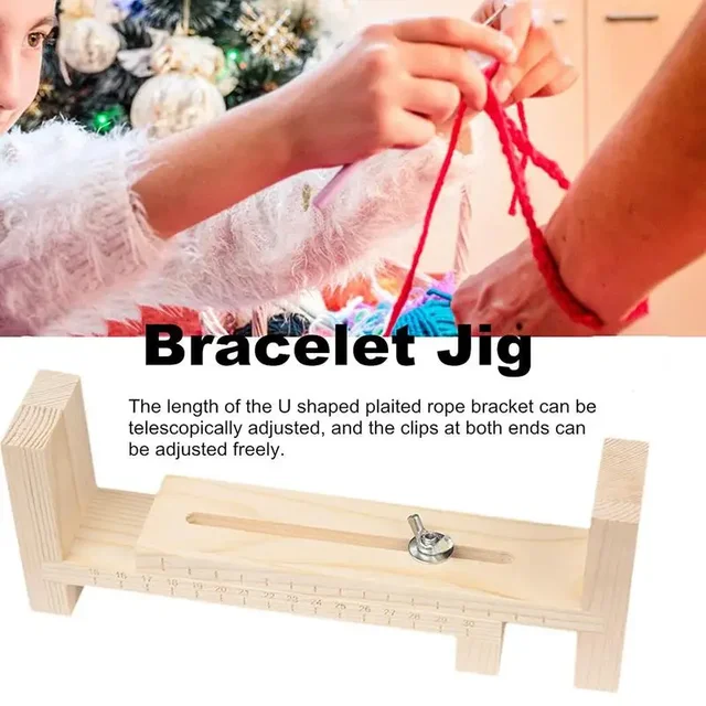 Kit Per Braccialetti In Paracord - Jig In Legno Regolabile Con Accessori Per Intrecciare - Foto 7
