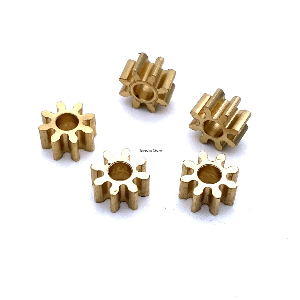 0.8M 8T Copper Gear 8 Teeth 2.98mm 3mm Hole Thickness 4mm 8mm