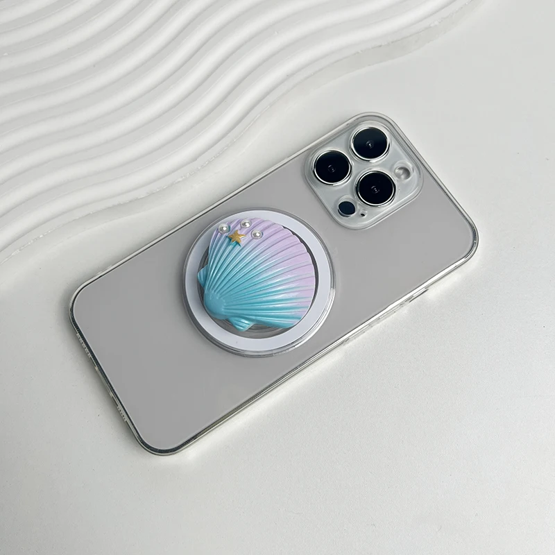 Ergonomic Foldable Resin Phone Stand and Grip Holder