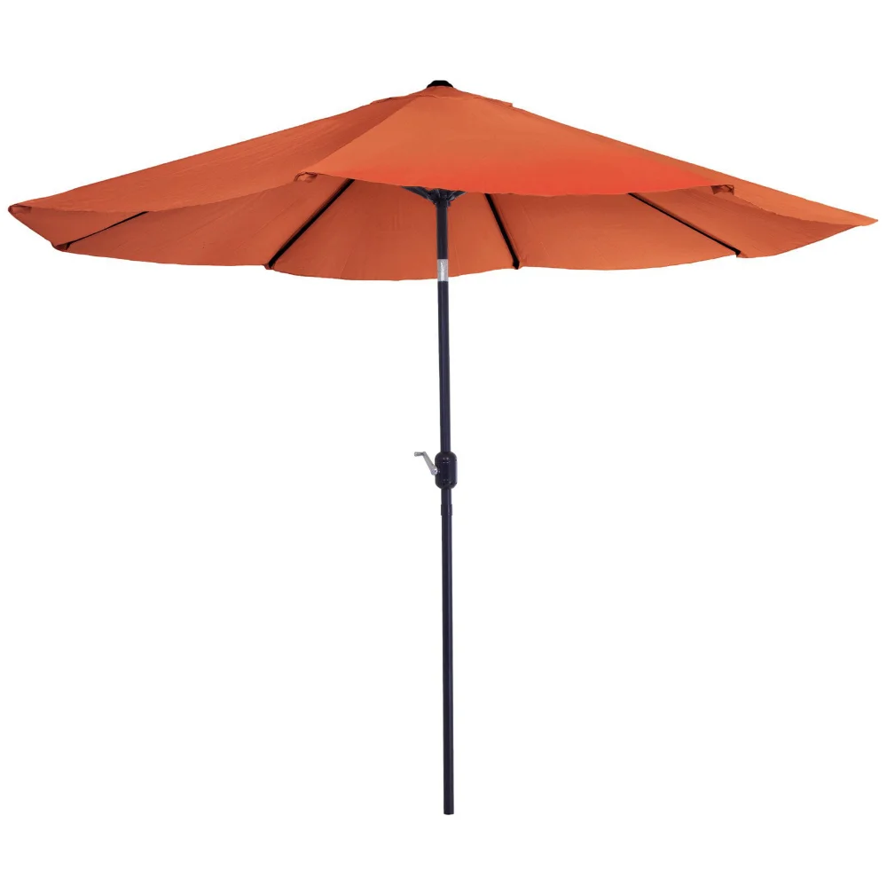 Patio Umbrella with Easy Crank and Auto Tilt Outdoor Table Umbrella 10 ft by Pure Garden (Orange)