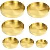 Elegant Gold Stainless Steel Storage Tray Jewelry Display Plate Organizer for Cosmetics Coffee Table Snacks Keys 12 5cm 6