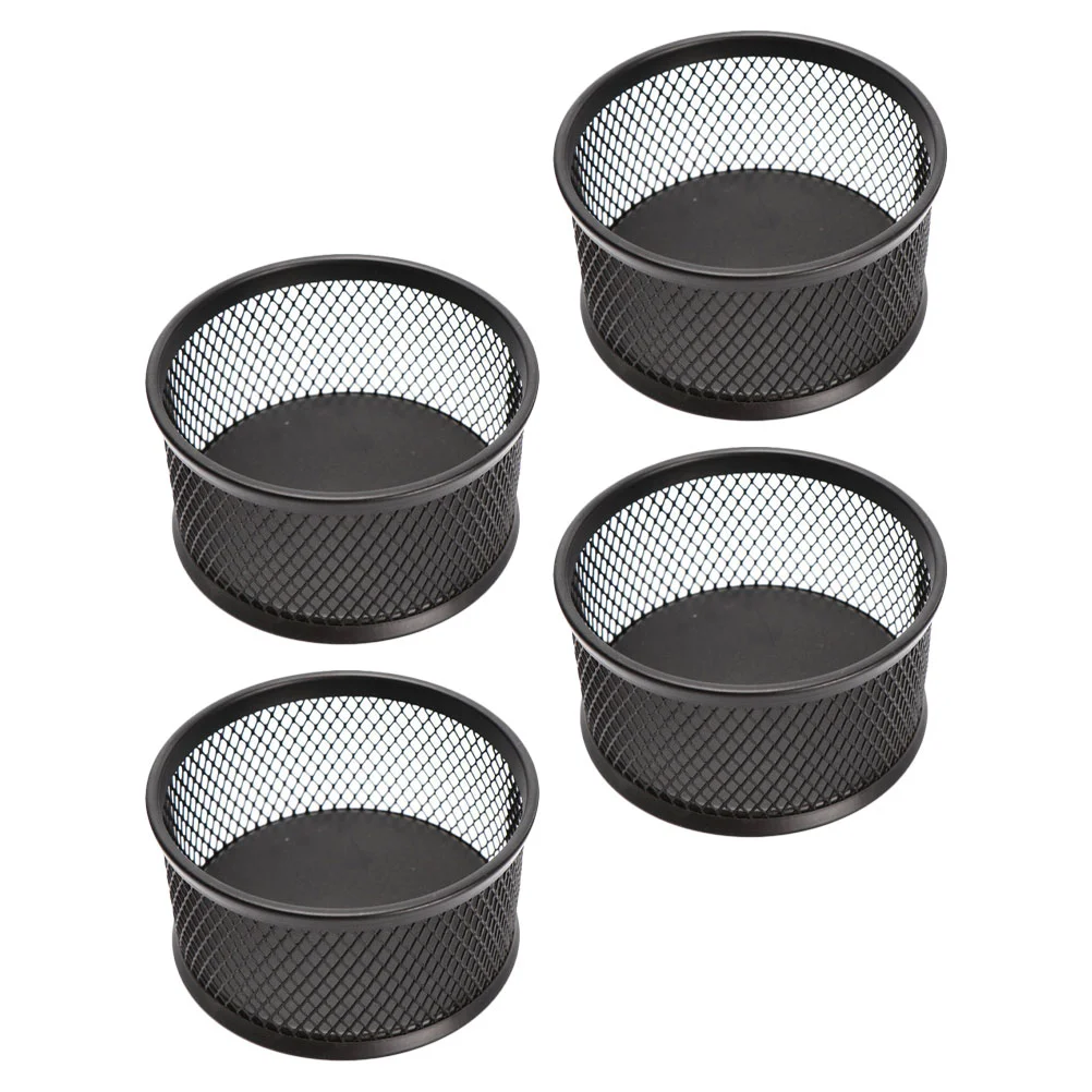 

4 PCS Paper Clip Storage Bucket Paperclip Holder Girl Multi-functional Organizer Iron Dispenser