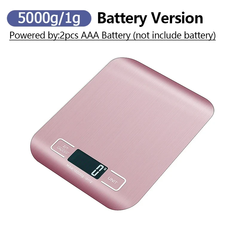 Digital Kitchen Scale 5kg/10kg LCD Stainless Steel...