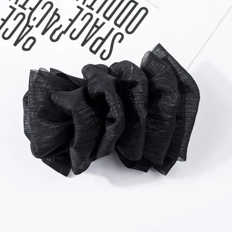 Women's High Ponytail Hair Clip Bubble Bow Ball Head Design Hairpin Holder Elegant Styling Tool Fashion Hair Accessories