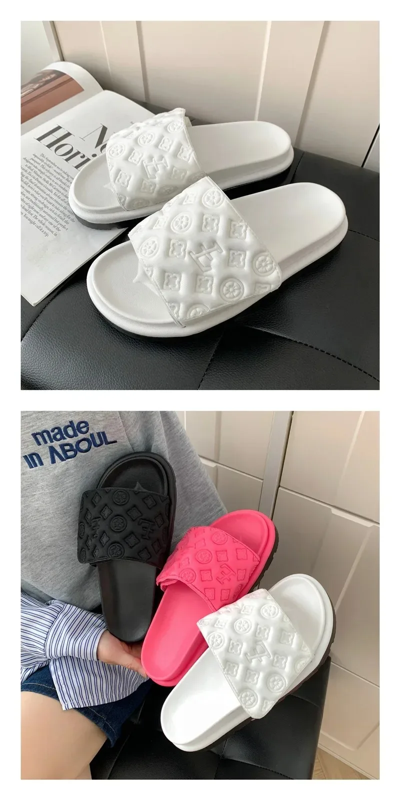 شباشب سحرية للنساء لباس خارجي صيفي 2025 نمط جديد متعدد الاستخدامات نعل سميك ناعم من الأسفل شباشب متخصصة غير قابلة للانزلاق مادة PVC