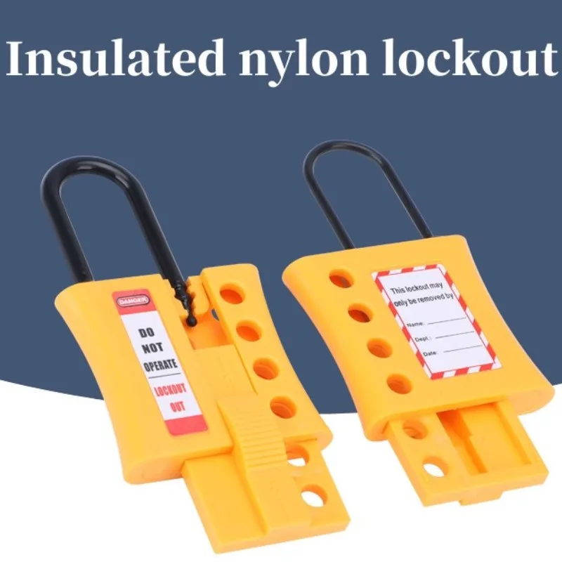 

1 Pcs High Quality Insulated Latch Nylon Lockout Hasp 4-hole Safety Lockout LOTO Multiperson Management Extension Locks