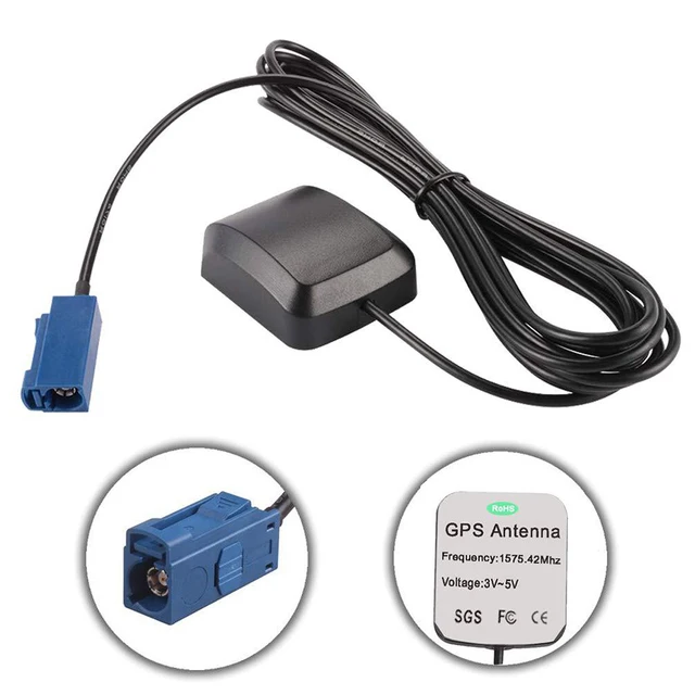 Car GPS Antenna FAKRA Connector 1.5m Cable GPS Receiver Waterproof GPS Navigation System Module Real Time Tracking GPS Antenna 6