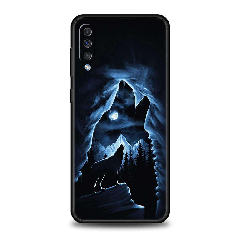 Mond brüllende Wolf Telefon hülle für Samsung Galaxy A24 A13 A53 A73 A33 A22 A12 5G A02 A03 A70 A50 A10 A20 A30 Silikon abdeckung – Detail 2
