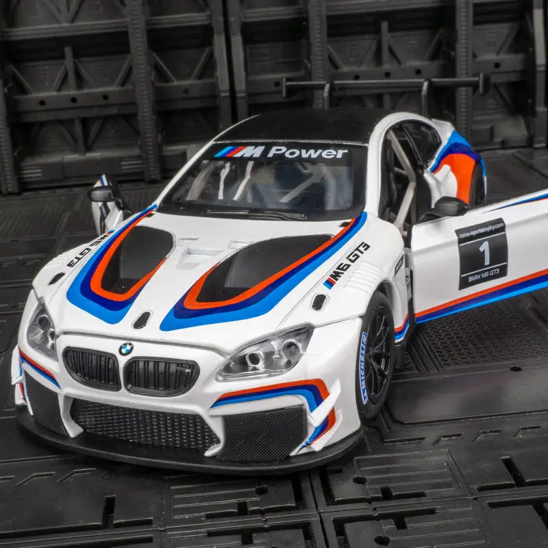 1:24 BMW M6 GT3 Alloy Sports Car Model Diecasts Metal Toy