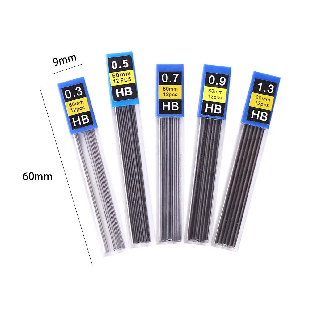 5Pcs/lot 0.3mm 0.5mm 0.7mm 0.9mm Mechanical Pencil Lead Refill Art Drawing Automatic Pencil Replaceable Refills Cute Stationery 3