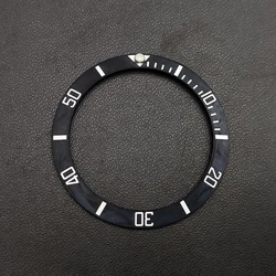 Sleek Matte Black Ceramic Bezel Insert - High-Quality 38mm Watch Accessory Ring for 38MM (NO-5)