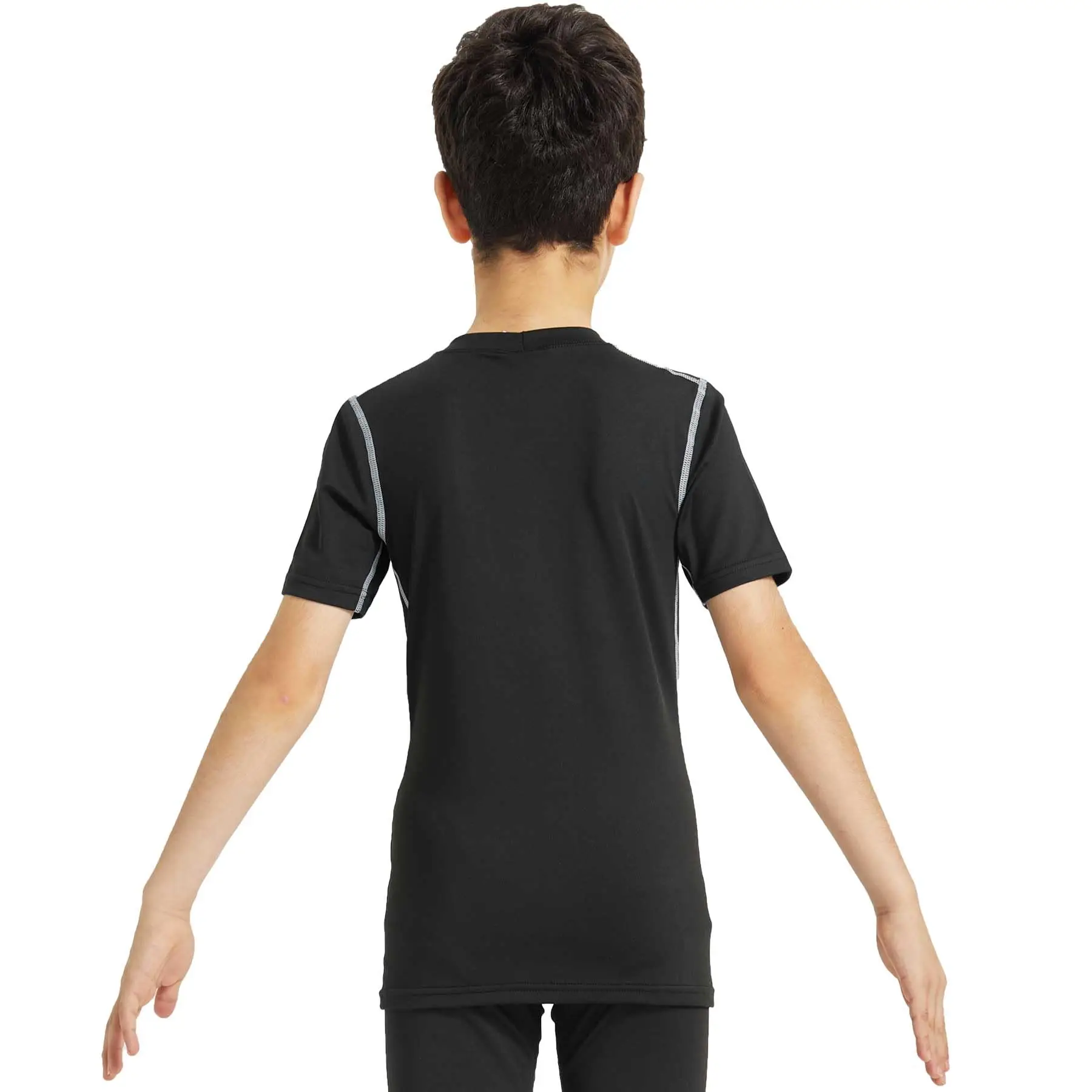 Boys Compression Shirts Short Sleeve Football Undershirt for Kid Quick Dry Athletic Baseball Youth T-Shirt Base Layer - 2