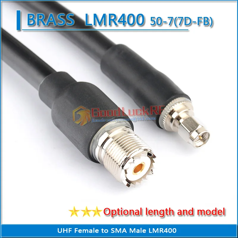 

PL259 SO239 PL-259 SO-239 UHF Female to SMA Male Coaxial Pigtail Jumper LMR400 RG8 RG8U RG8/U SYWV50-7 7D-FB extend Cable