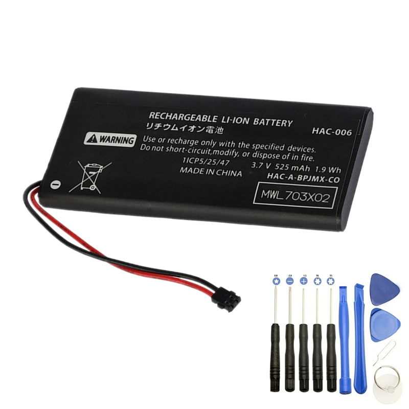 Bateria Original para Nintendo Switch, Controlador NS Joy-Con, 525mAh, HAC-006, HAC006, HAC006, HAC-015, HAC-016, HAC-A-JCL-C0, HAC-A-JCR-C0,