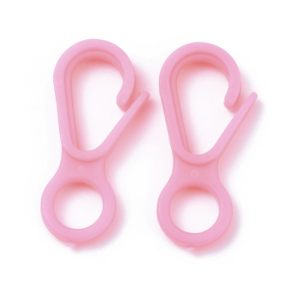PandaHall 50/500 Stück Kunststoff-Karabinerhaken, Auslöseclips für Schlüsselanhänger, Schlüsselringe, Armbänder, DIY-Schmuckherstellung – Detail 14