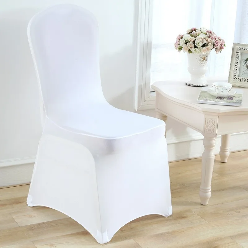 Solid Color Chair Cover Spandex Slip Cover Stretch Wedding Banquet Party Reataurant Banquet Hotel Dining Chair Covers